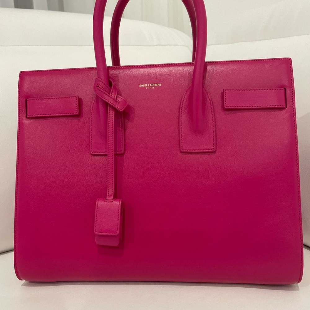 RARE! YSL Sac De Jour In Bubblegum Pink.  Completely Sold Out In This Color! NWT - Picture 2 of 9